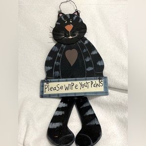 Please Wipe Your Paws Sign